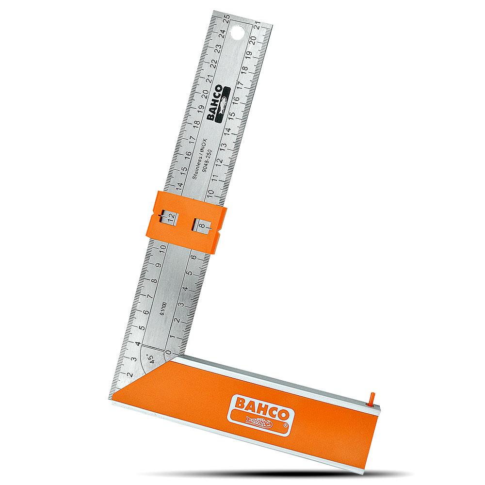 Bahco Carpenter Square with Stainless Steel Blade and Sliding Marker 250mm 9048-250